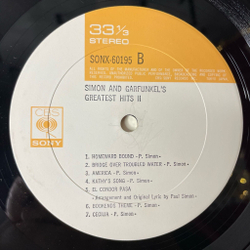 Винтажная виниловая пластинка LP Simon and Garfunkel Greatest Hits II (Japan 1972) (No Obi) Mrs. Robinson