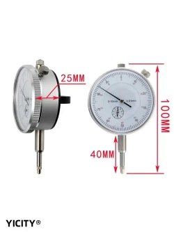 YICITY Индикатор часового типа 0-10 мм 0,01мм, измерительный механический