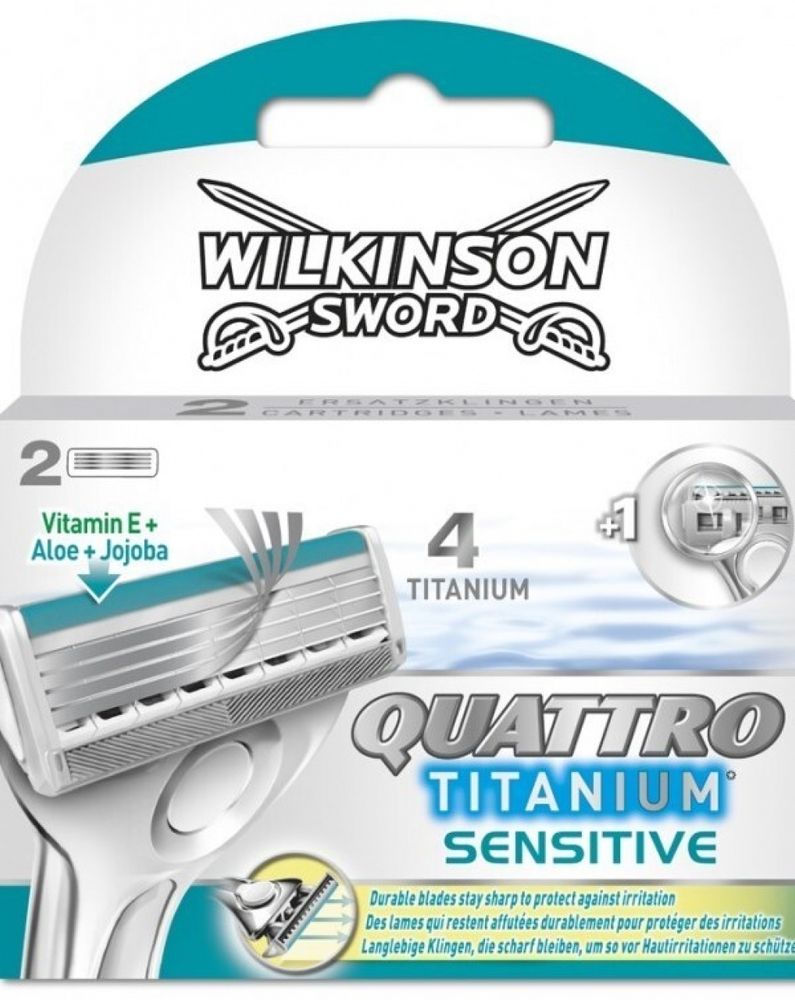 Wilkinson Sword кассеты Quattro Titanium Sensitive 2шт