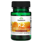 Swanson Vitamins, витамин K2, 30 мягких таблеток