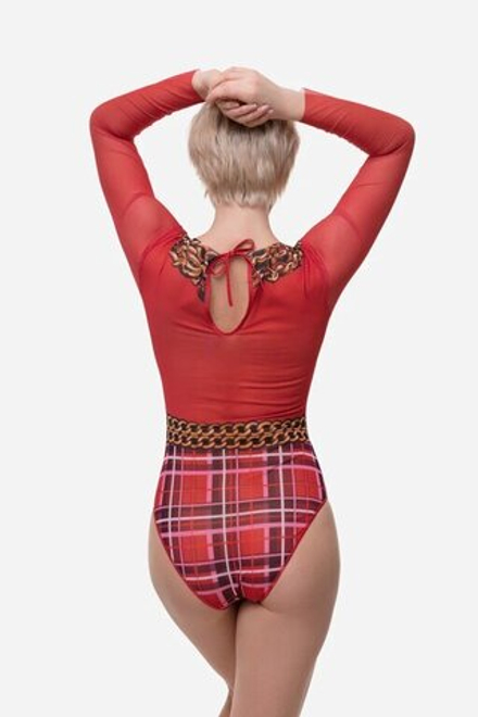 Купальник с рукавом "Шотландская клетка" (Tartan)