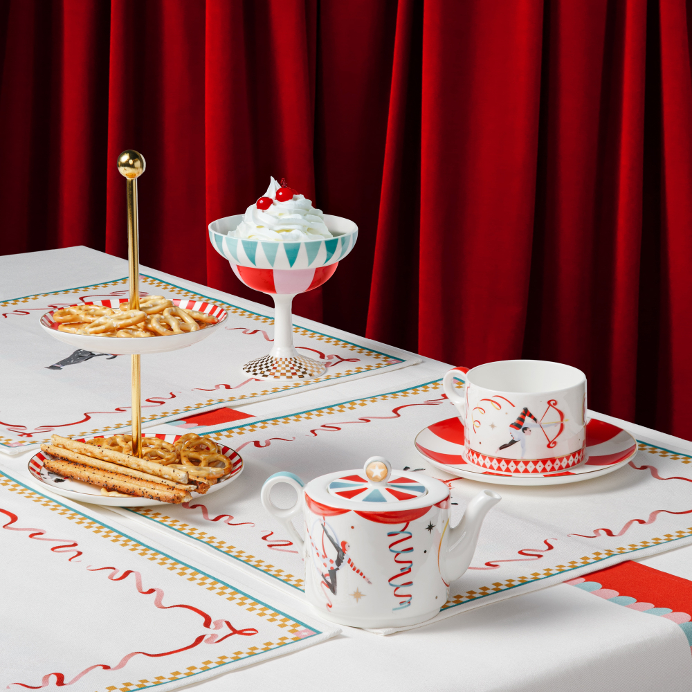 Чайная пара Farforite «Цирковое представление» 250 мл в подарочной коробке