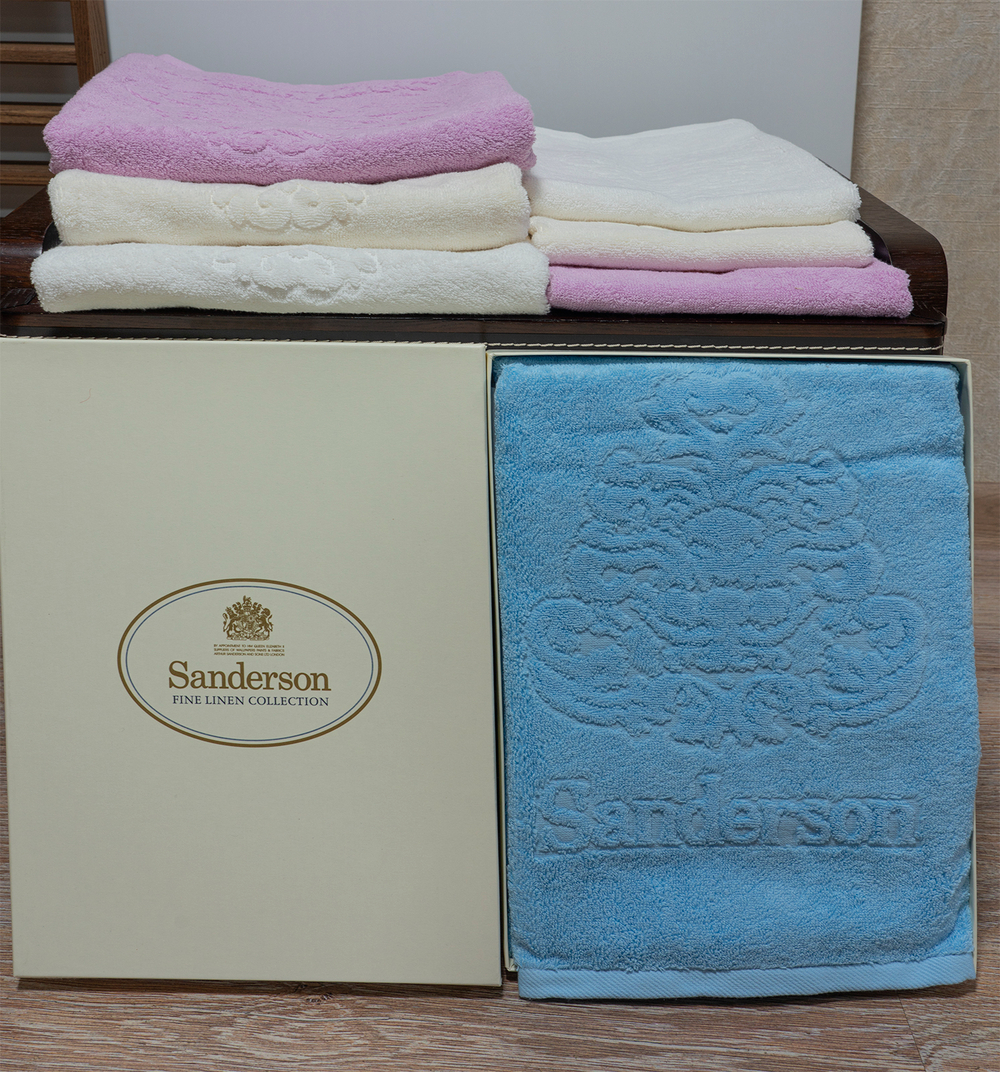 Набор полотенец 3шт Palombella Sanderson Logo avorio сливочный