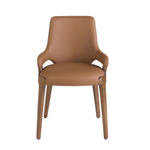 Стул Angel Cerda 4136/CH20029 с обивкой из коричневой экокожи