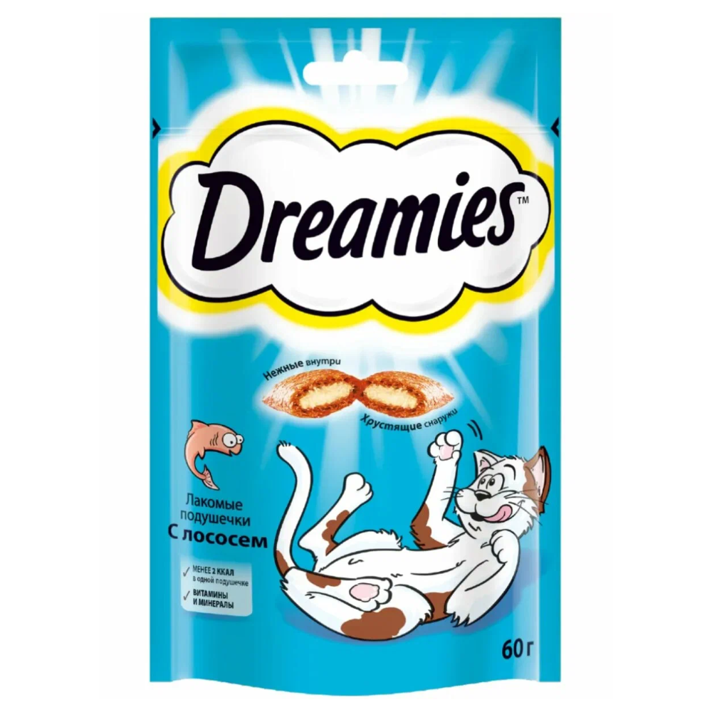 Лакомство для кошек Dreamies Лосось 60 гр
