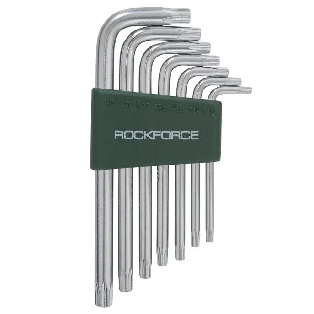 Набор ключей TORX RF-5071: Г-образных T10-40 7пр. на пласт. держат. ROCKFORCE