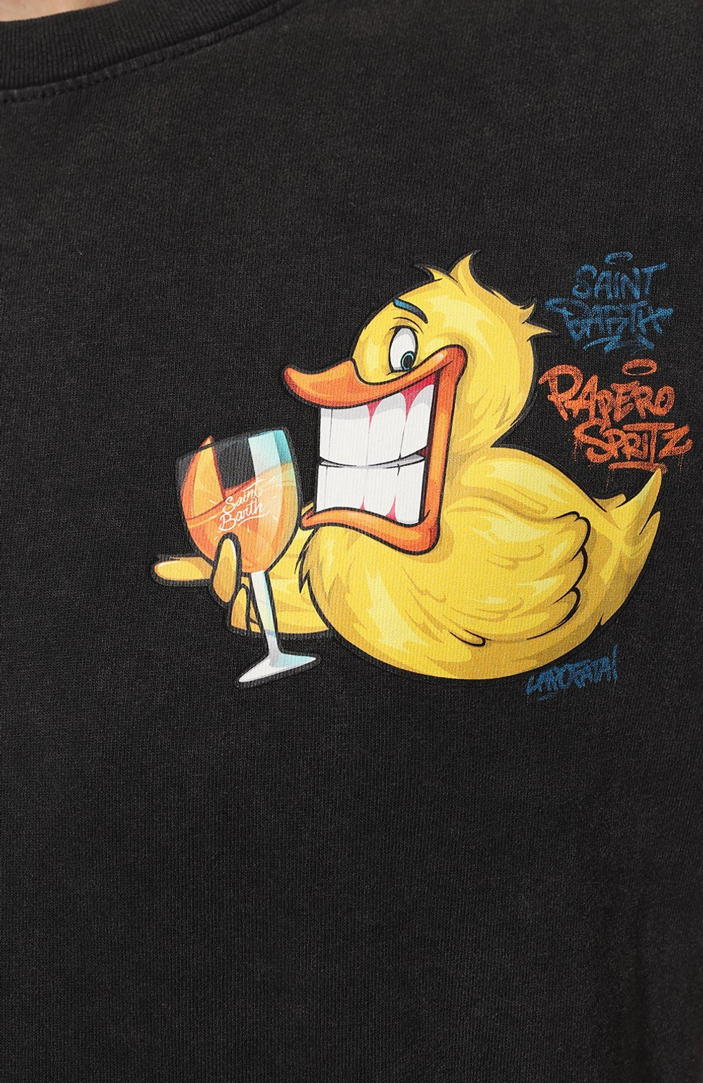 Футболка MC Saint Barth CPT Ducky Papero черный варенка
