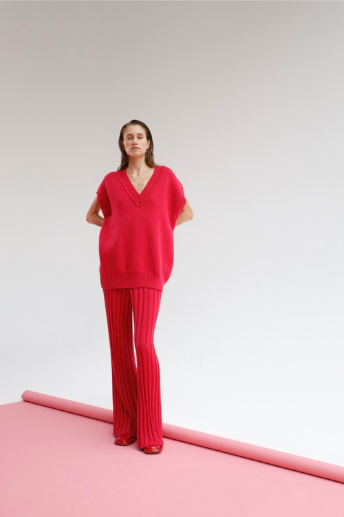 Платье вязаное из шерсти мериноса, речной жемчуг