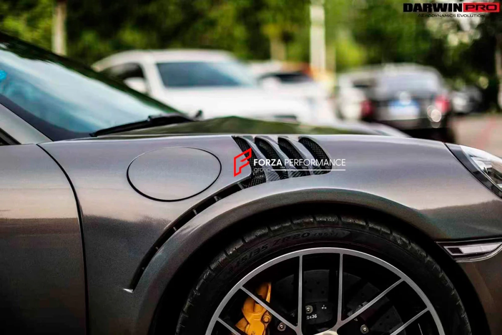 Оригинальные передние крылья DARWINPRO для PORSCHE 911 991.2 TURBO S 2015–2020 в стиле GT3RS