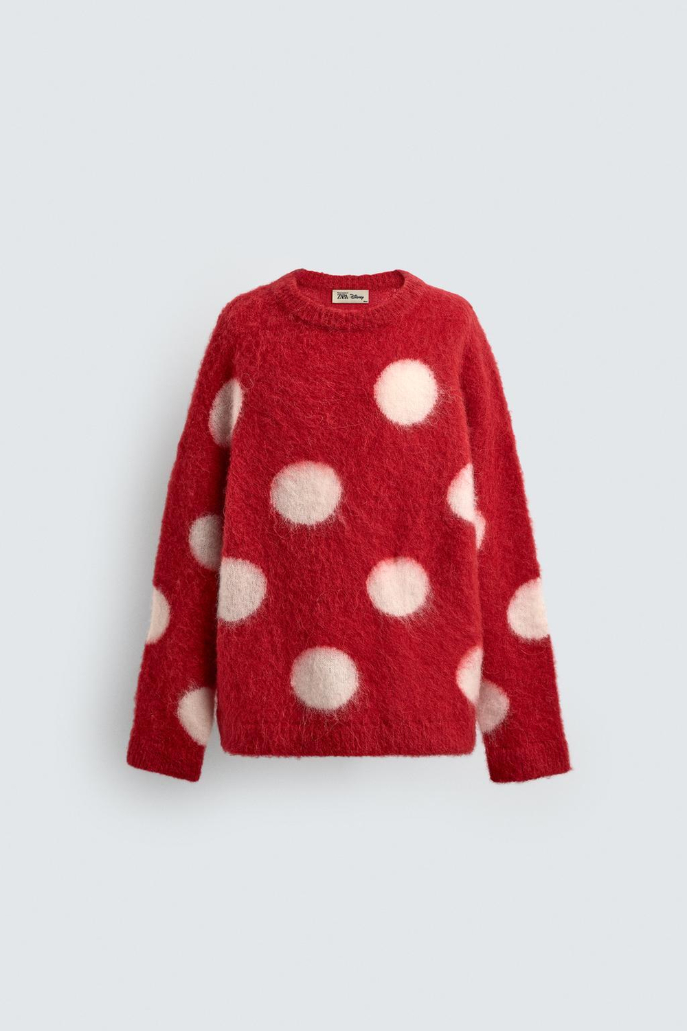 ZARA X DISNEY ДЖЕМПЕР В ГОРОШЕК, КРАСНЫЙ