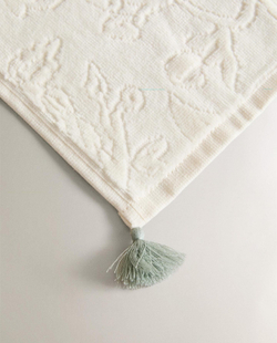 Zara Home - Набор полотенец для рук с бахромой (комплект из 3 предметов)), бежевый, 30х30 см