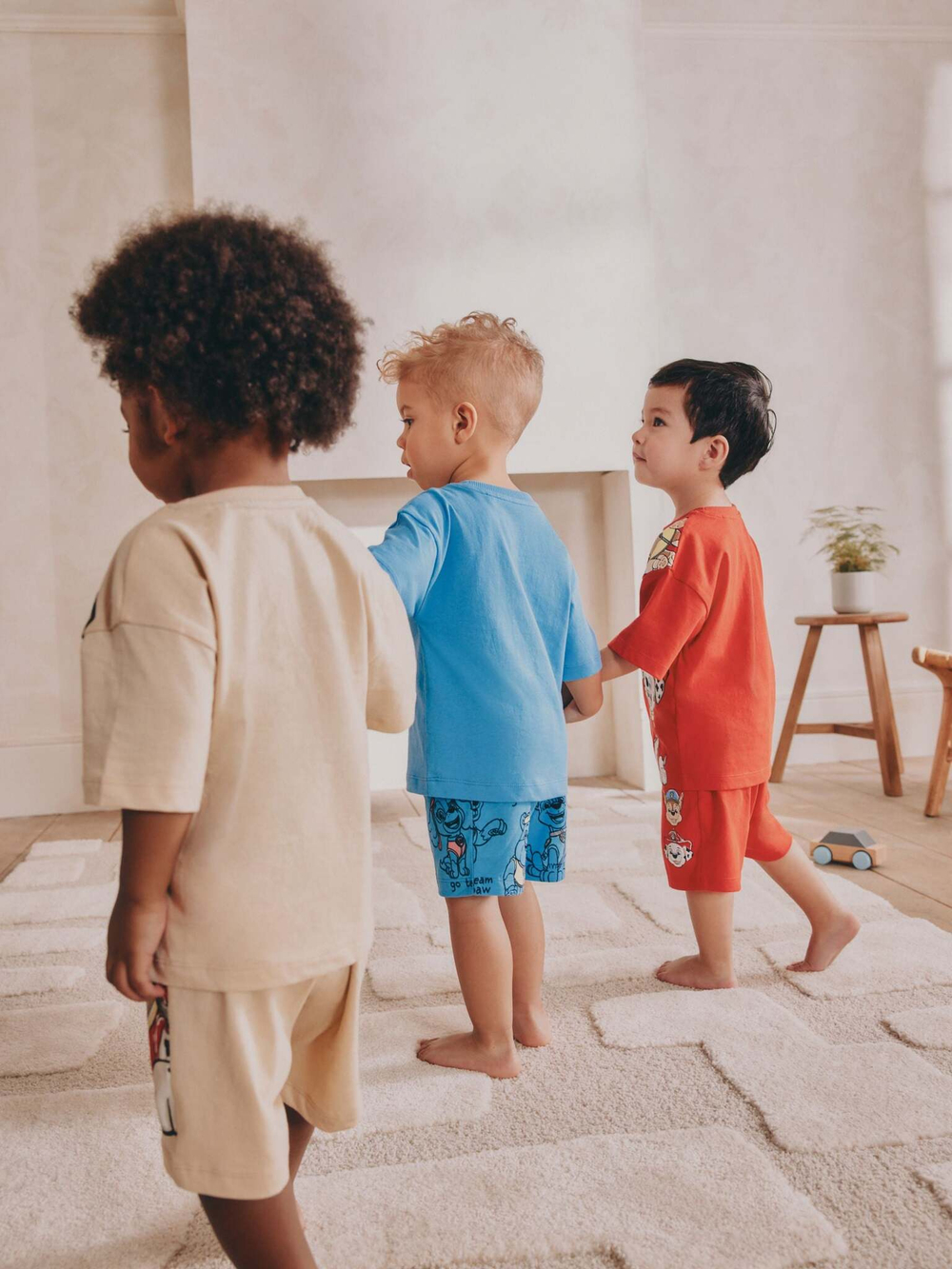 Пижама для мальчика Next AC1-057 3 шт., Красный, Голубой, Бежевый