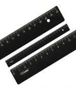 Линейка черная 30см (Стамм )