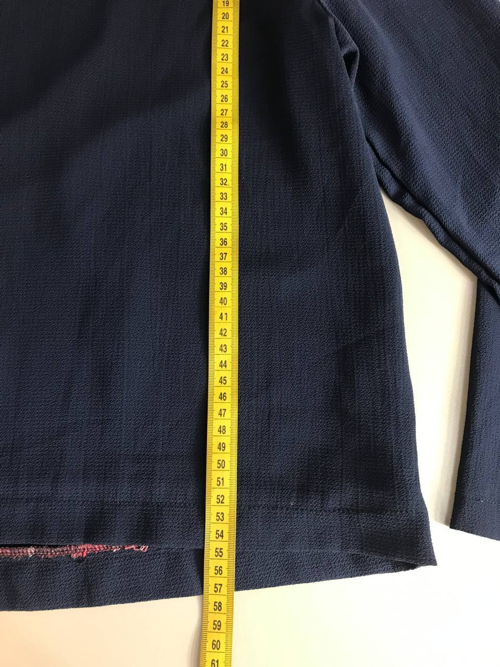 Блузка с контрастным воротником, визуально на 44/46 размер