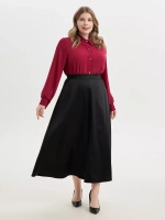 Юбка черная атласная макси