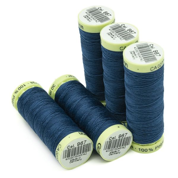 Нитки отделочные Gutermann Top Stitch 30 (30 метров), 5 кат. | 967 водная синь