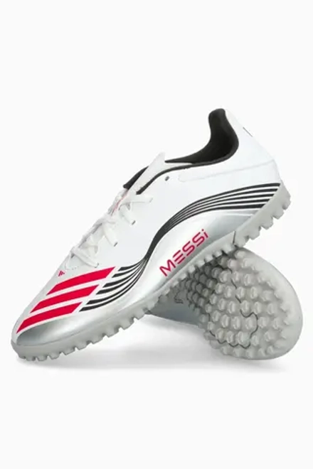 Сороконожки adidas F50 Club Messi TF - серебряный