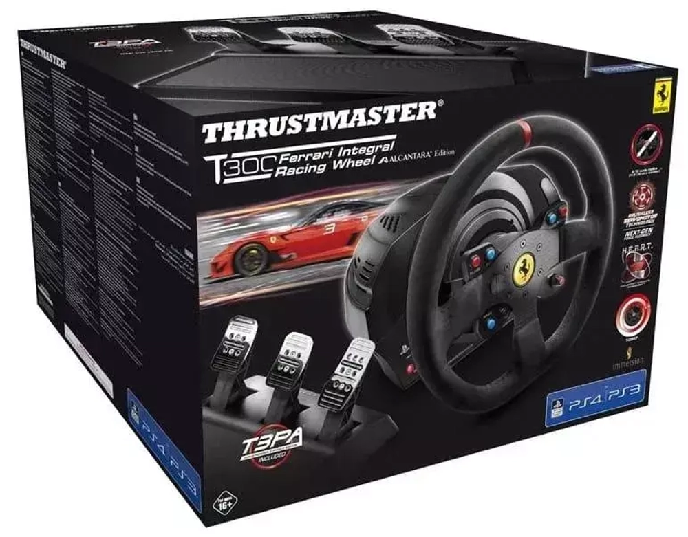 Руль Thrustmaster T300 Ferrari Integral Racing Wheel Alcantara Edition, черный (4160652)