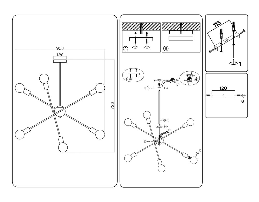 Ambrella Подвесной светильник в стиле лофт Loft TR80432