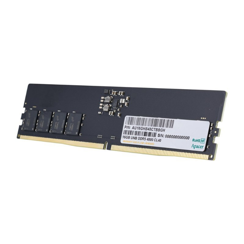 Оперативная память Apacer DDR5 16GB 4800MHz DIMM (PC5-38400) CL40 1.1V