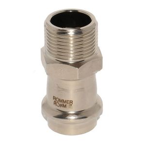 Муфты Rommer НР с наружной резьбой прессовые из нерж. стали (RSS-0021)
