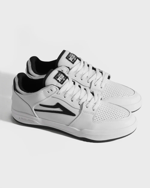Кеды Lakai Telford Low: White/Black Leather (Q1-26)