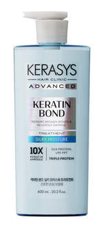 KeraSys ADVANCED KERATIN BOND Бальзам для поврежденных сухих и непослушных волос. Шелковое увлажнение, 600 мл