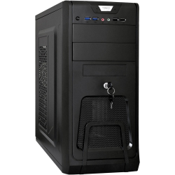 Корпус для компьютера Exegate EX283215RUS Корпус Miditower ExeGate CP-603UB Black, ATX, , 2*USB+2*USB3.0, Audio, замок блокировки кнопки питания