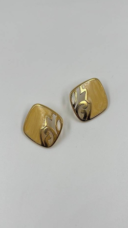 Серьги с бежевой эмалью Avon