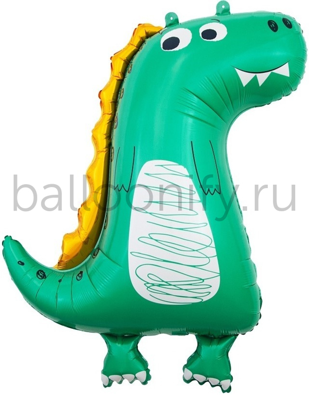 Шар (34''/86 см) Фигура, Динозаврик, Зеленый, 1 шт.