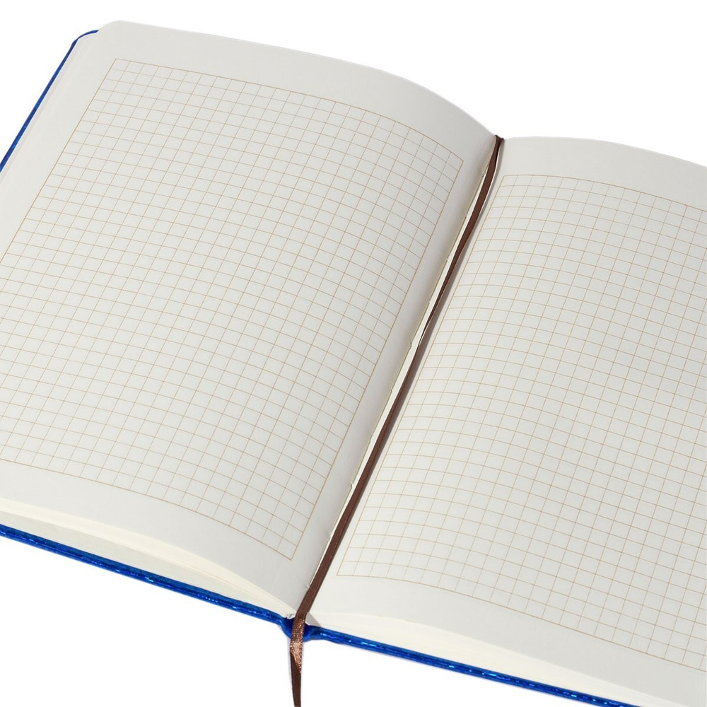 Записная книжка, А5, Alingar, 7БЦ, ПВХ голография, на резинке, клетка, 95 л., "Числа", синий