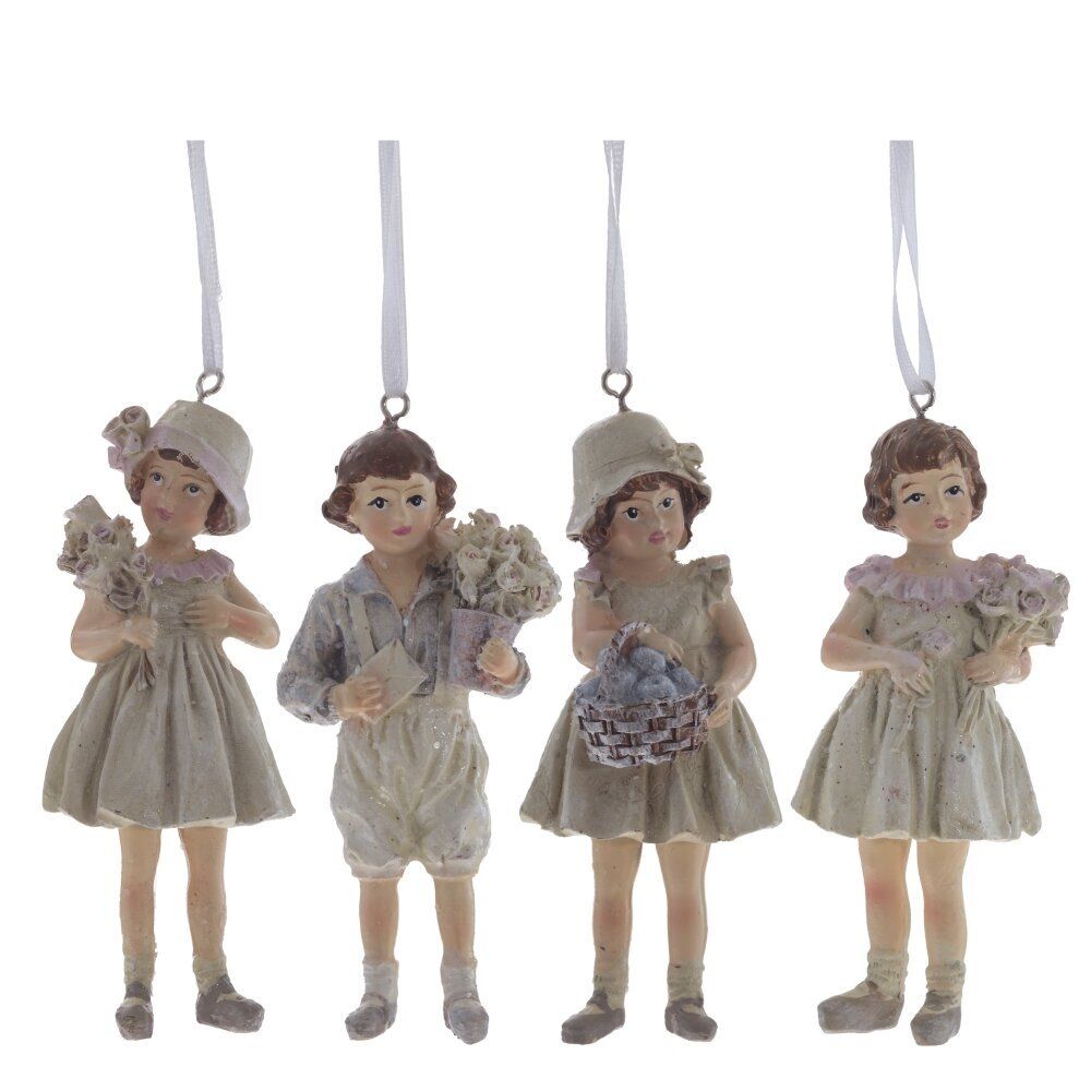 GAEM Изделие декоративное подвесное "Девочка/Мальчик", L5 W4 H11 см, 4в.
