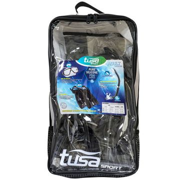 Набор маска+трубка+ласты в сумке TUSA Sport UPR-0101 черный/черный