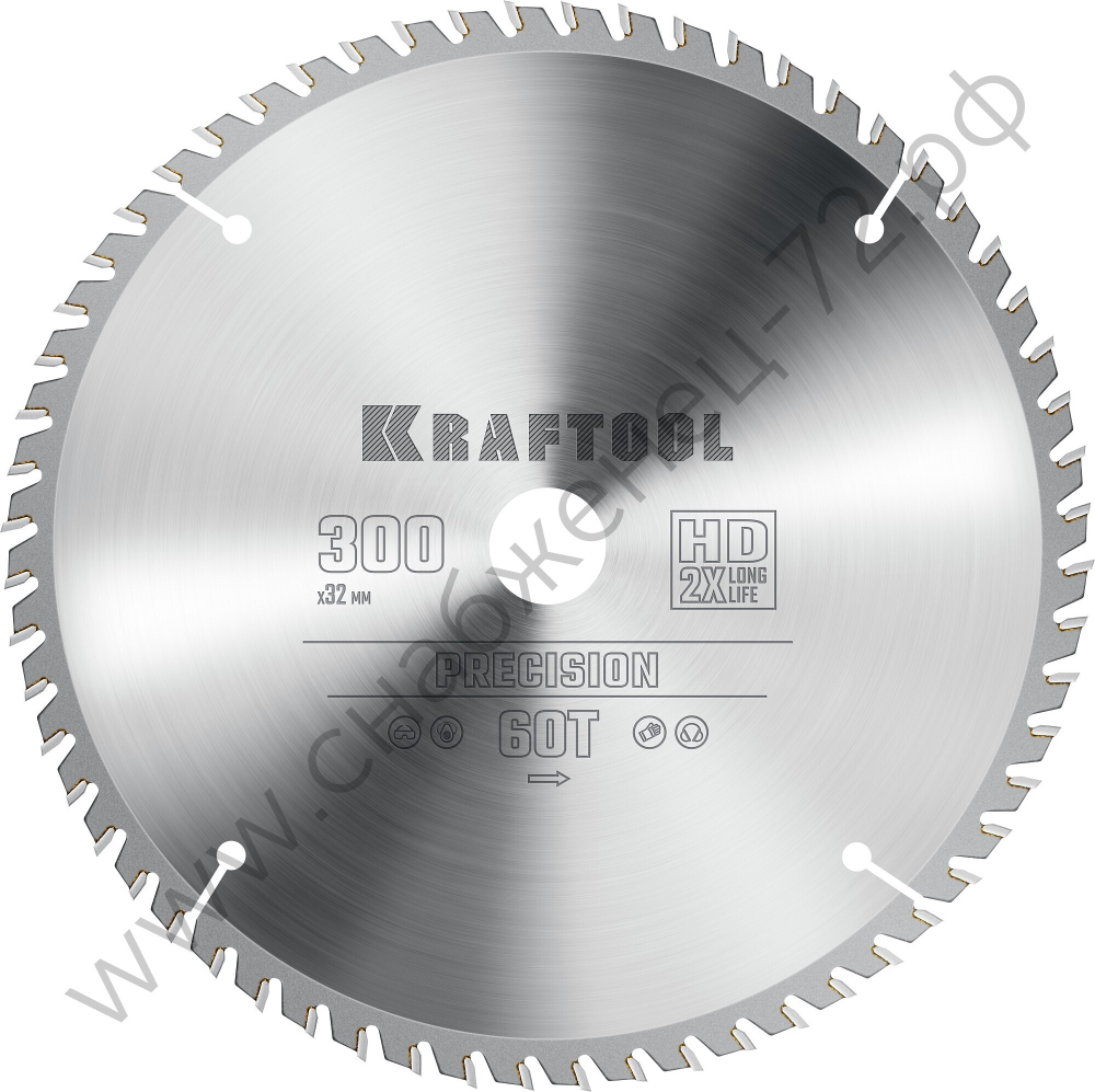KRAFTOOL PRECISION 300х32мм 60Т, диск пильный по дереву