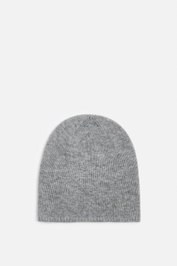 ZARA ШАПКА ИЗ ШЕРСТИ И КАШЕМИРА, СЕРЫЙ