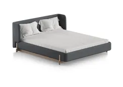 Кровать Basic спальное место 160*200 см (серый, твид)