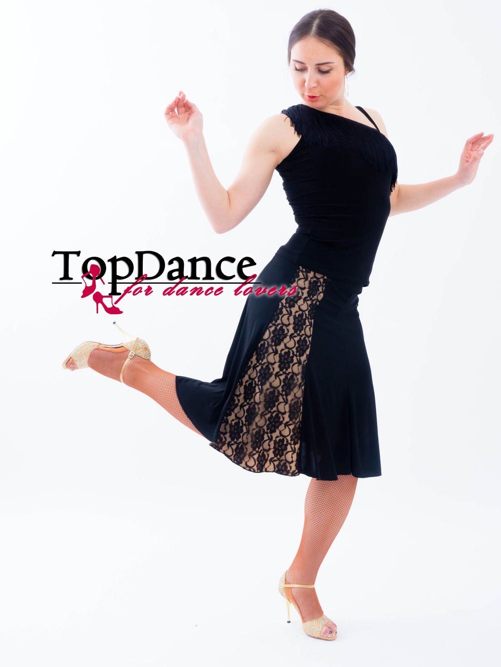 Юбка "годе" с гипюром