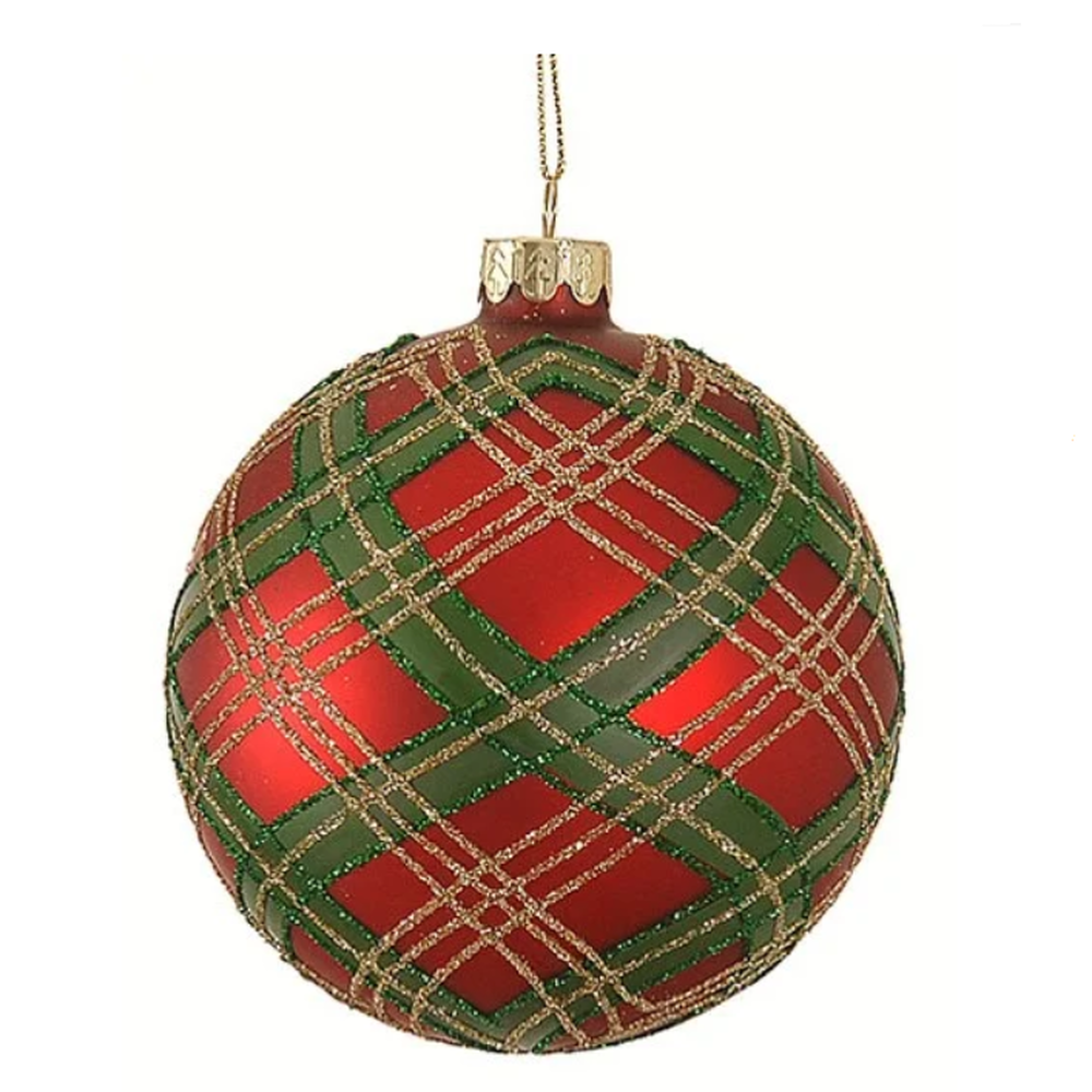 Шар красный полосы 12 см