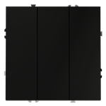 Выключатель встраиваемый VOLTUM S70 трехклавишный 10А, (черный матовый)