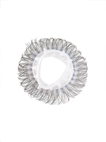 Эластичное эрекционное кольцо с длинными черными «ресничками» (Цвет: белый с черным)