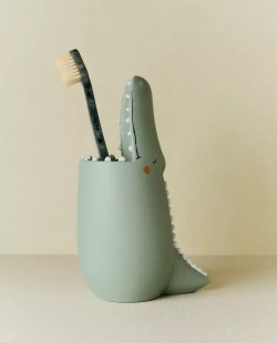 ZARA HOME ДЕТСКИЙ ДЕРЖАТЕЛЬ ДЛЯ ЗУБНЫХ ЩЕТОК "КРОКОДИЛ", ЗЕЛЕНЫЙ