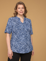 Блузка БЛ-122/джинс-листья