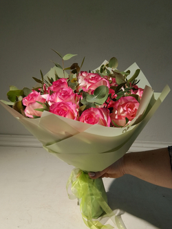 Букет из хризантем и альстромерии (С0033)