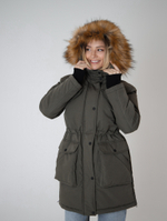 Парка женская зимняя куртка город горький олива хаки