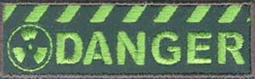 Нашивка Danger (салатно-графит, световозвращающая)