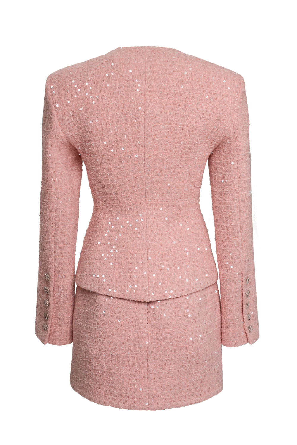 “Summer sparkle” Юбка мини из твида с фигурным срезом