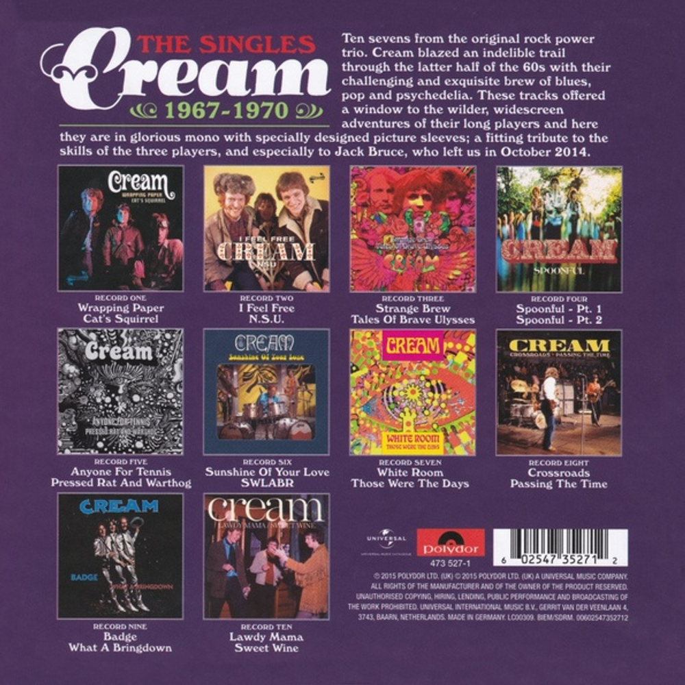 Cream / The Singles 1967-1970 (10x7" Vinyl Single)