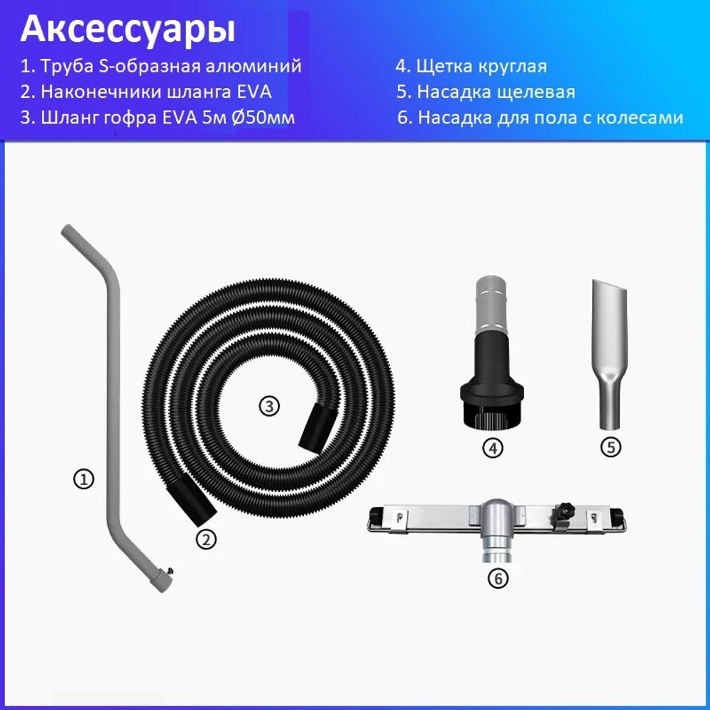 Промышленный пылесос Kardv SK-750F, 100л, 4.3кВт