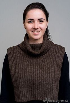 Воротник из 100% монгольской шерсти (Шоколадный)