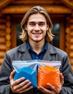 Строительный антисептик ХМ11 Набор из 1 кг Бихромата натрия и 1 кг медного купороса. Трудновымываемый Огнебиозащитный Водооталкивающий